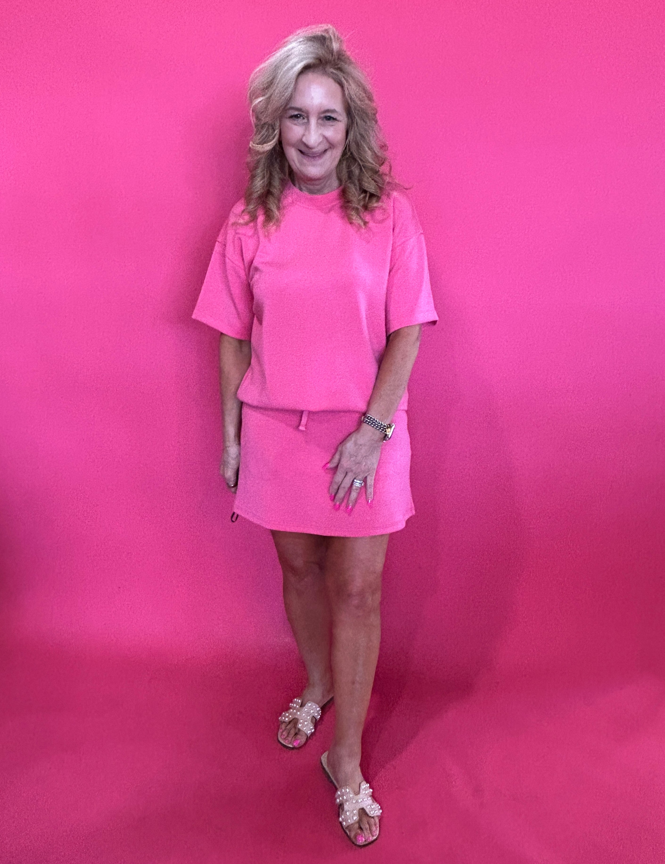 Pink Cloud Modal Scuba Everyday Skort Iin Pink - Shabby 2 Chic Boutiques