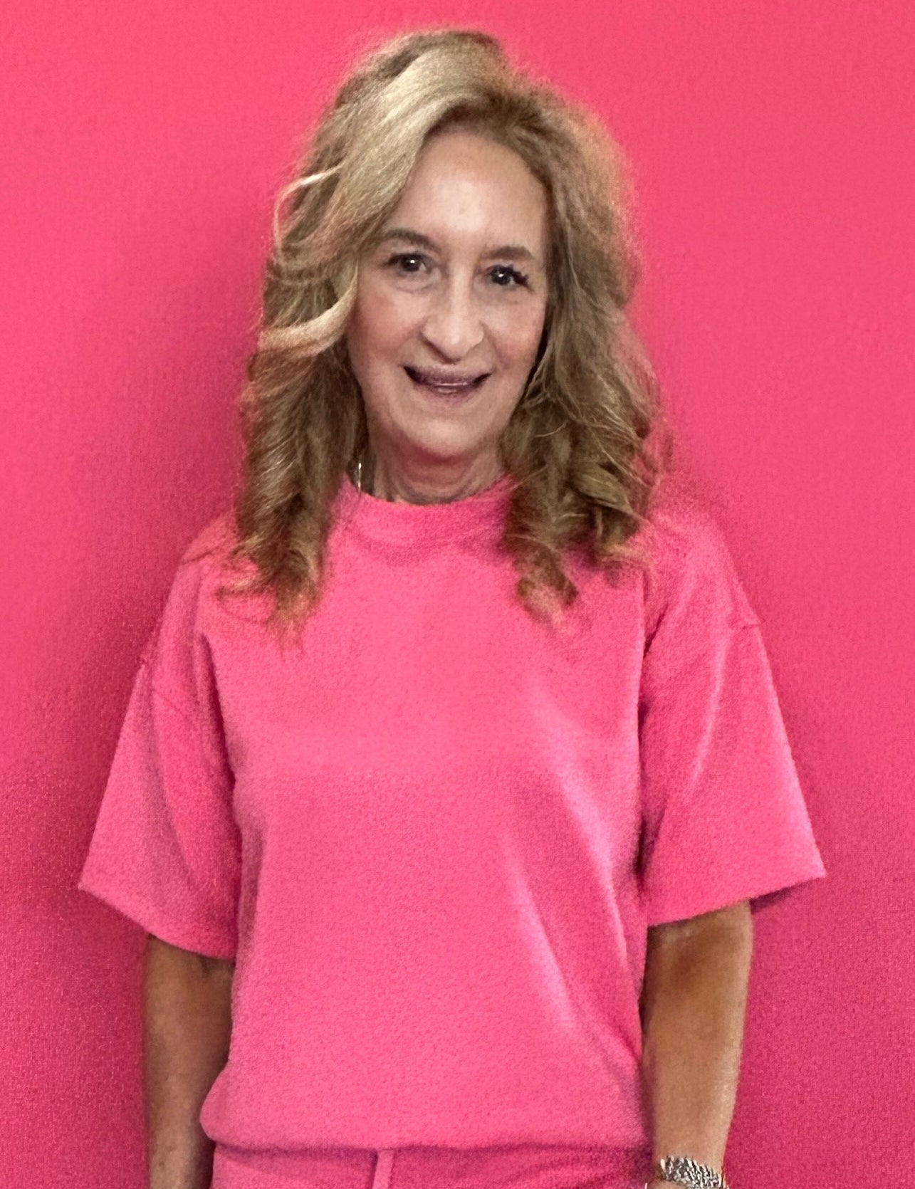 Pink Cloud Modal Scuba Short Sleeve Everyday in Pink - Shabby 2 Chic Boutiques