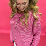 Piper Pin StripedCardigan in Pink and White - Shabby 2 Chic Boutiques