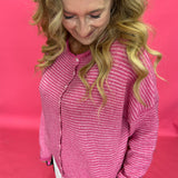 Piper Pin StripedCardigan in Pink and White - Shabby 2 Chic Boutiques
