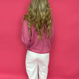 Piper Pin StripedCardigan in Pink and White - Shabby 2 Chic Boutiques