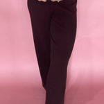Polished Ease Knit Trousers in Brown