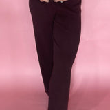 Polished Ease Knit Trousers in Brown