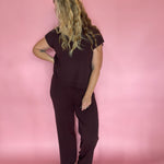 Polished Ease Knit Trousers in Brown
