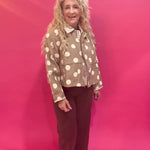 Polka Dot Canvas Fall Jacket