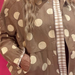 Polka Dot Canvas Fall Jacket