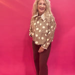 Polka Dot Canvas Fall Jacket