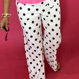 Polka Dot Wide Leg Statement Pants - Shabby 2 Chic Boutiques