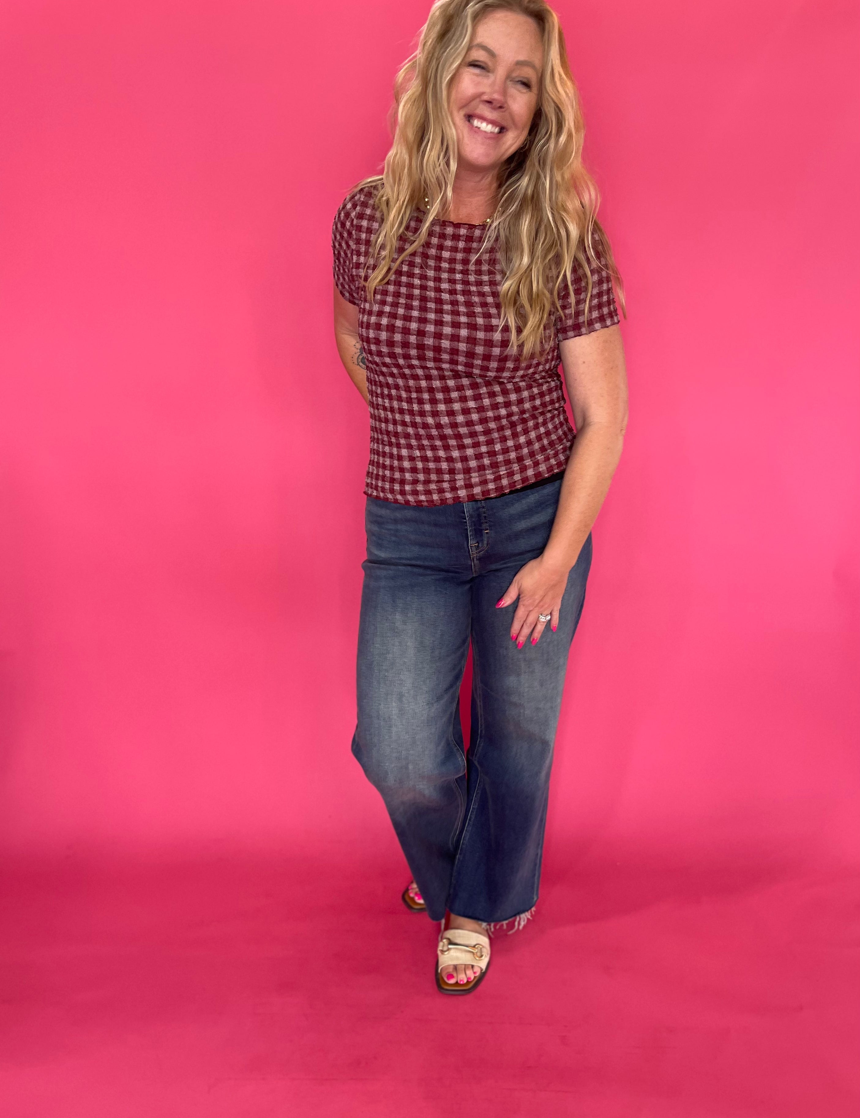 Poppin' Texture Short Sleeve Top