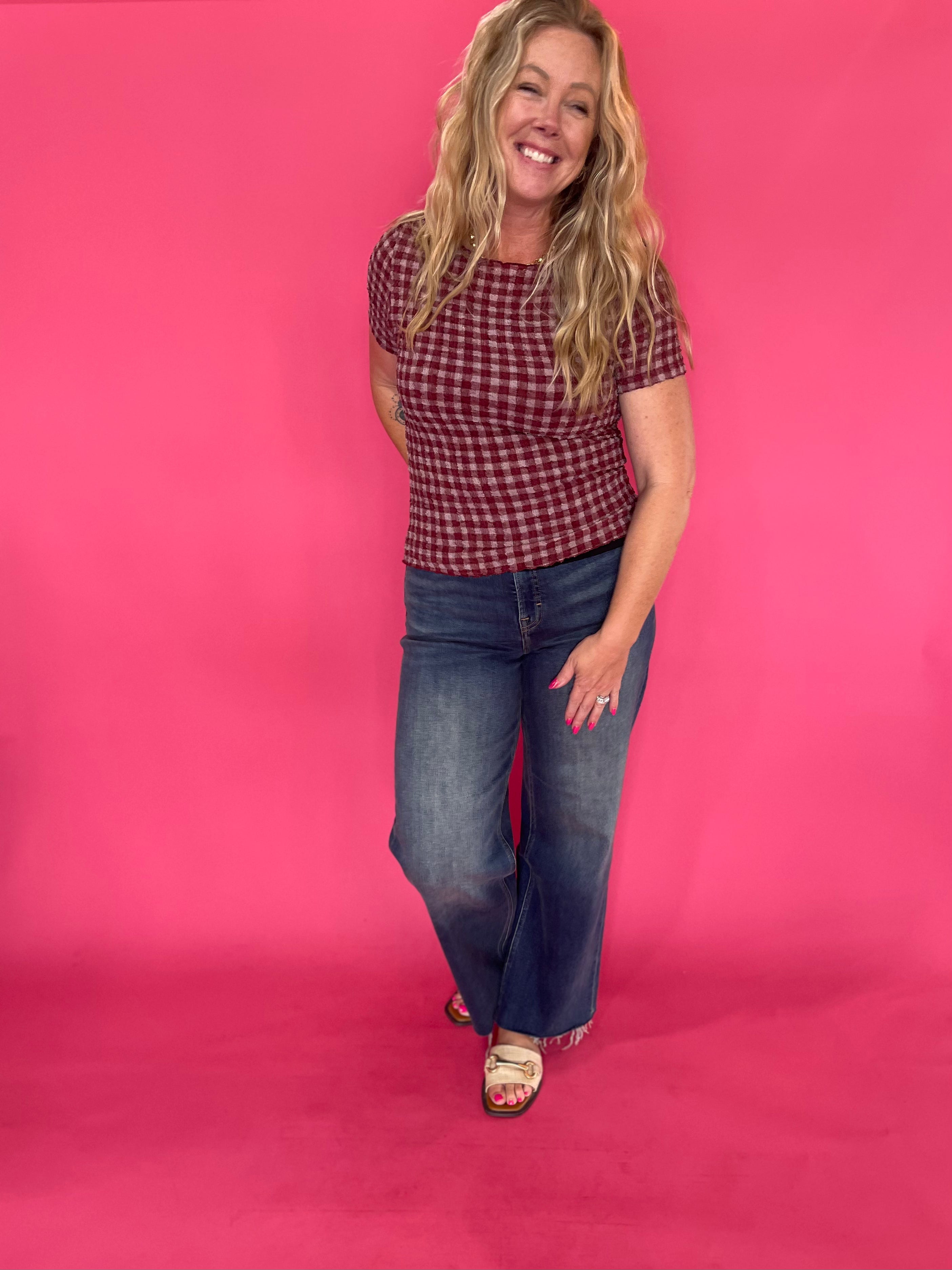 Poppin' Texture Short Sleeve Top
