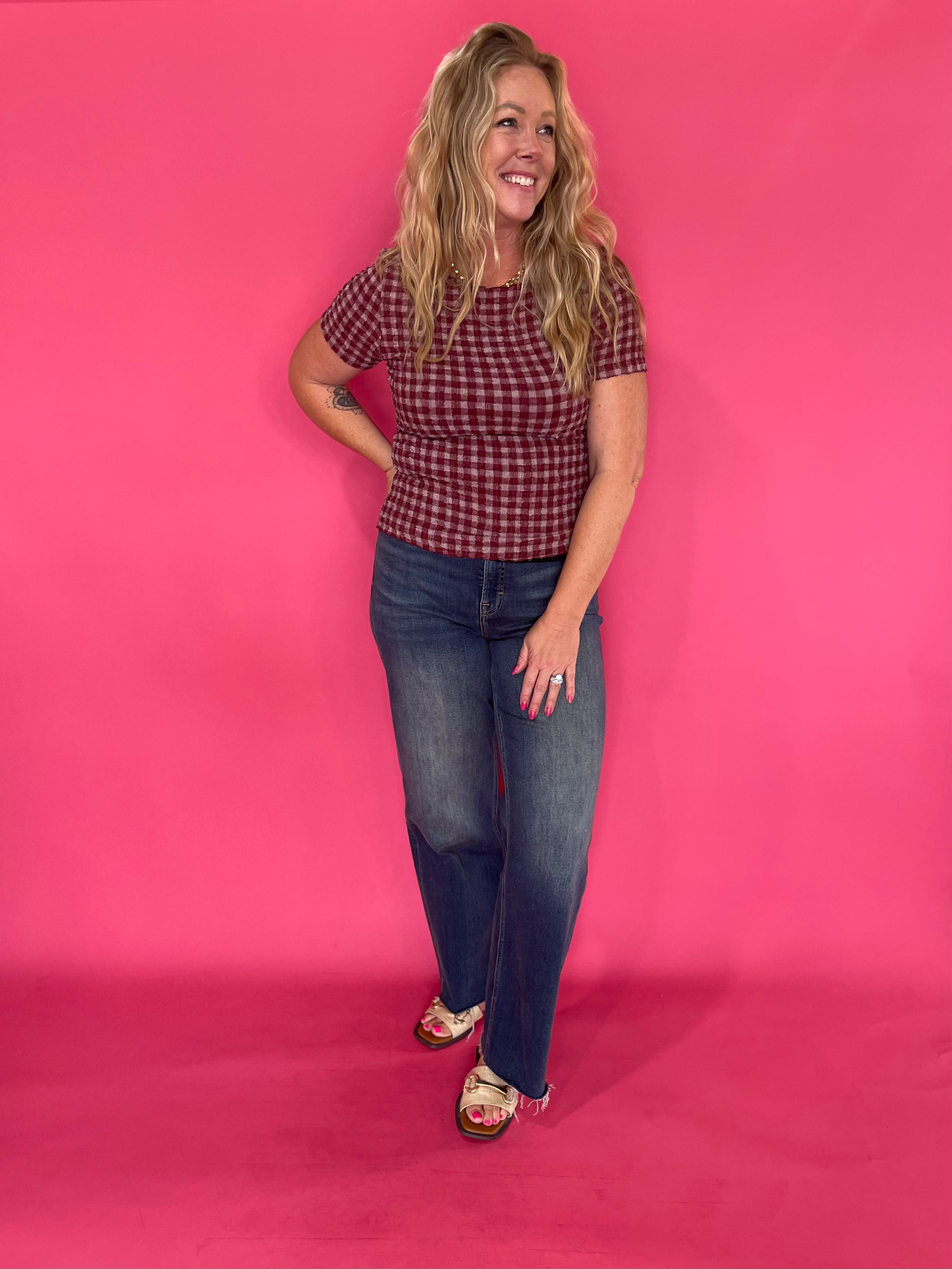 Poppin' Texture Short Sleeve Top