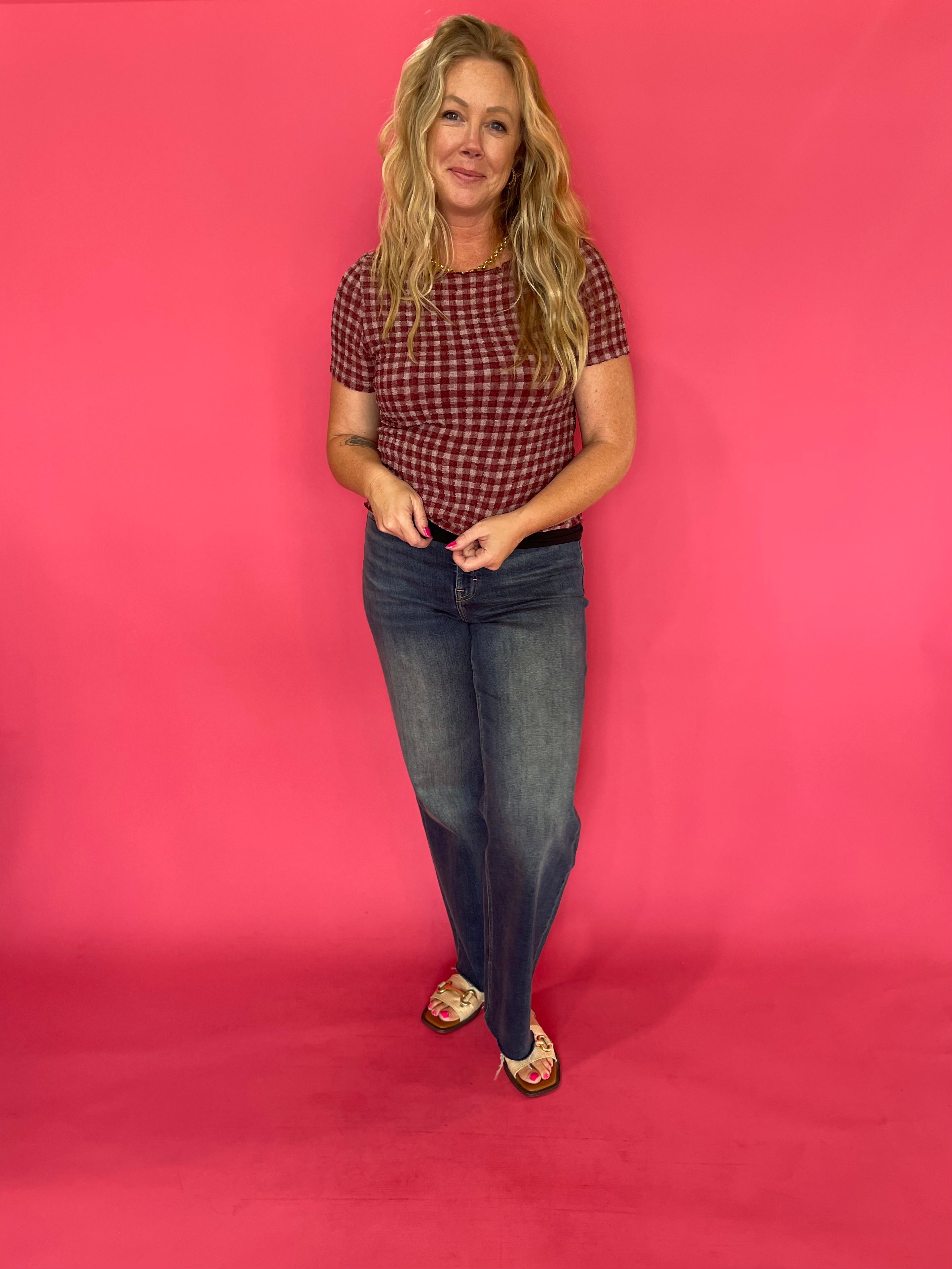 Poppin' Texture Short Sleeve Top