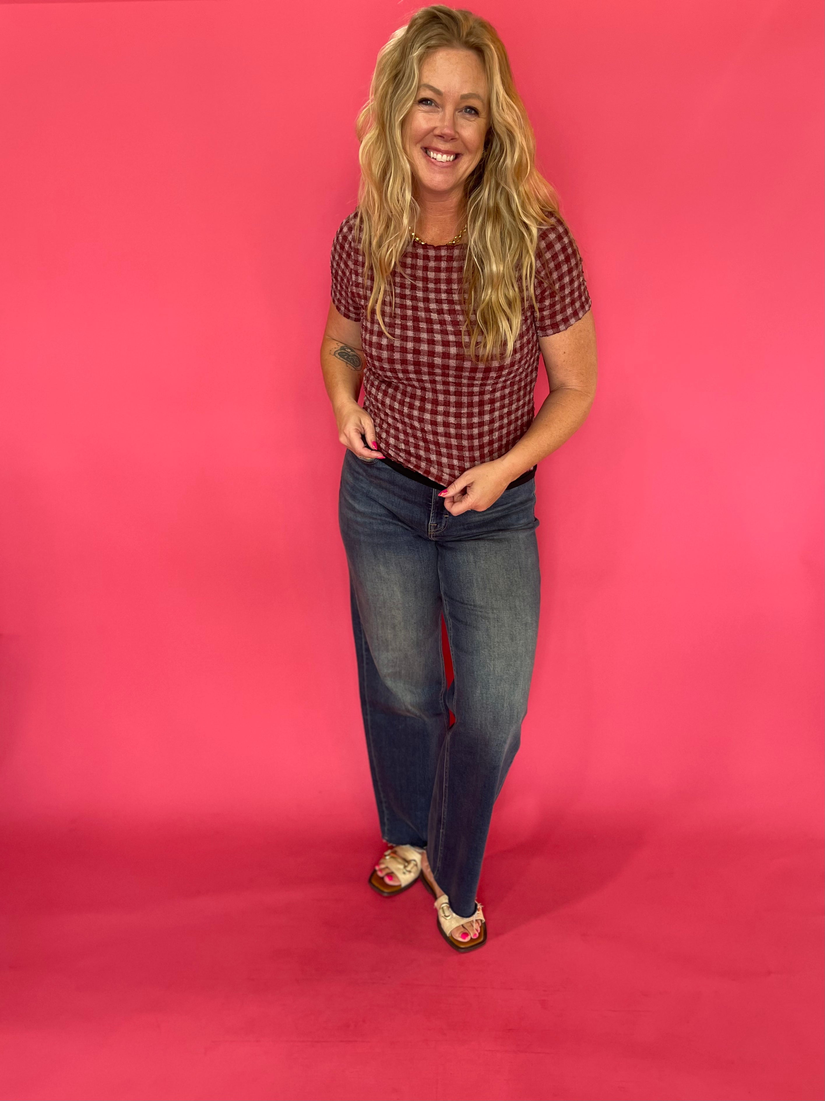 Poppin' Texture Short Sleeve Top