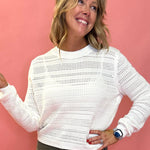 Portia Knit Sweater in White