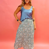 Posie High Rise Maxi Skirt in Sage Green