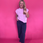 Pretty in Dots Wide Leg Jeans in Navy
