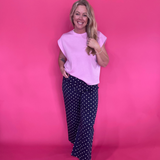 Pretty in Dots Wide Leg Jeans in Navy
