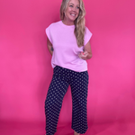 Pretty in Dots Wide Leg Jeans in Navy
