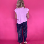 Pretty in Dots Wide Leg Jeans in Navy