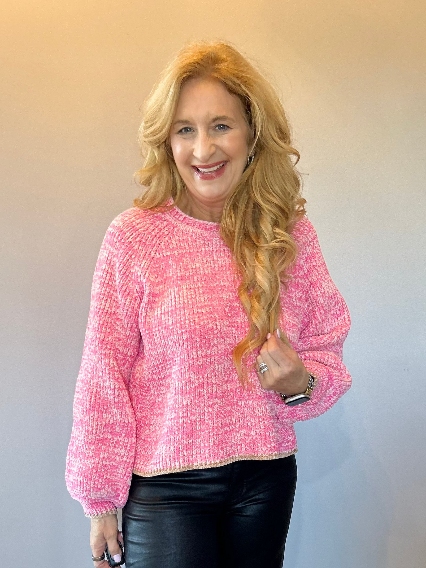 Pretty in Pink Crew Neck Sweater