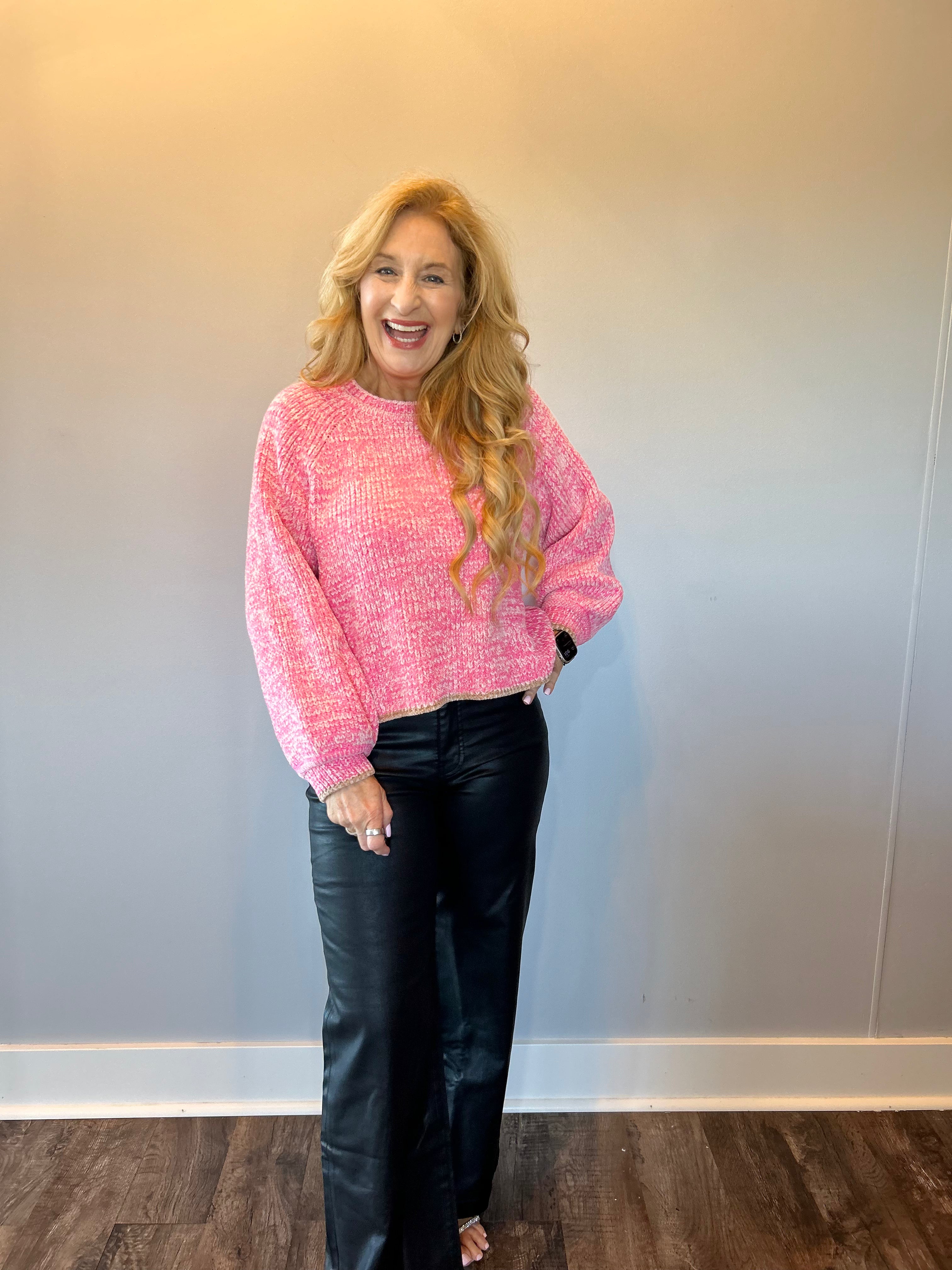 Pretty in Pink Crew Neck Sweater