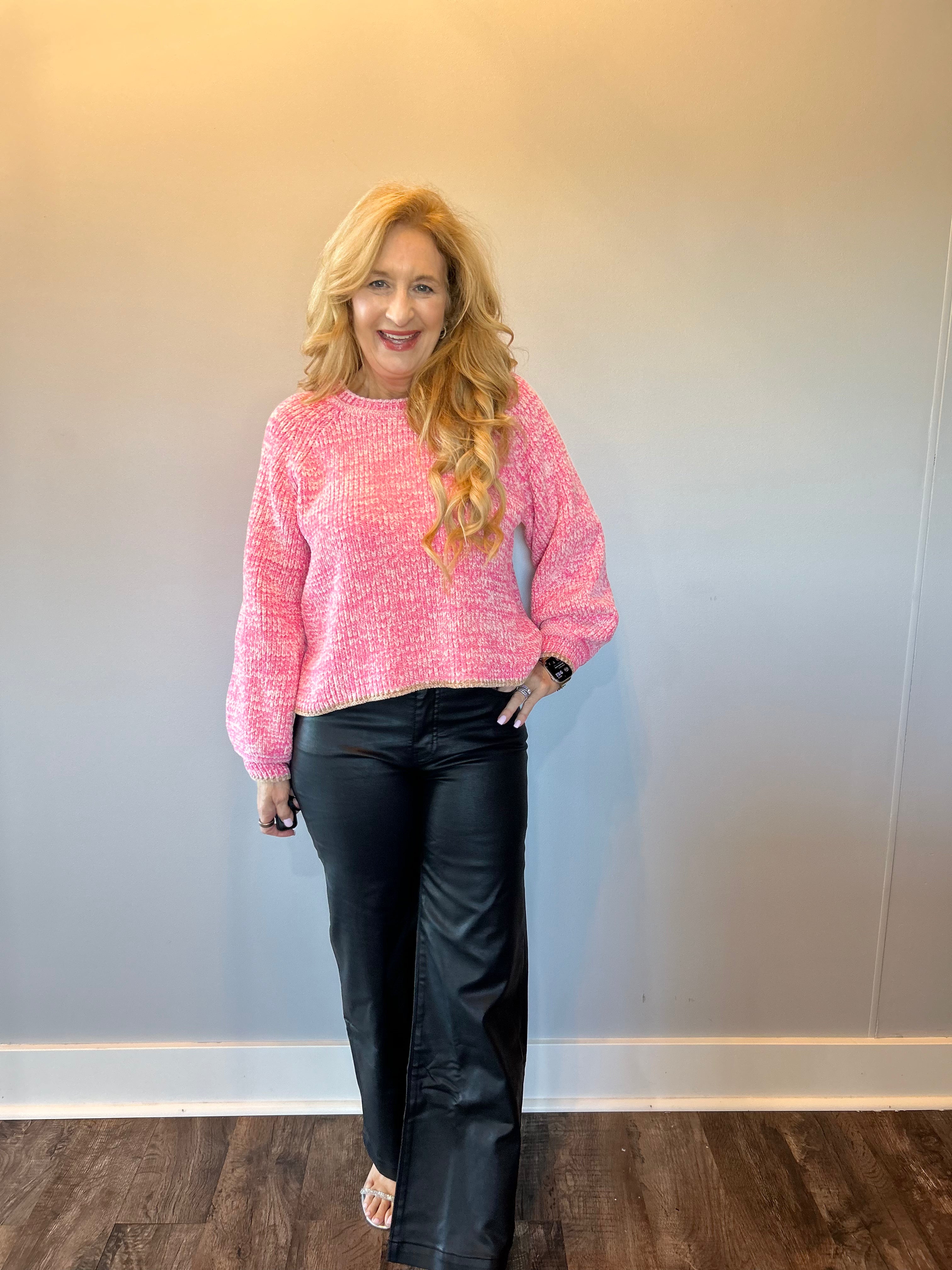 Pretty in Pink Crew Neck Sweater