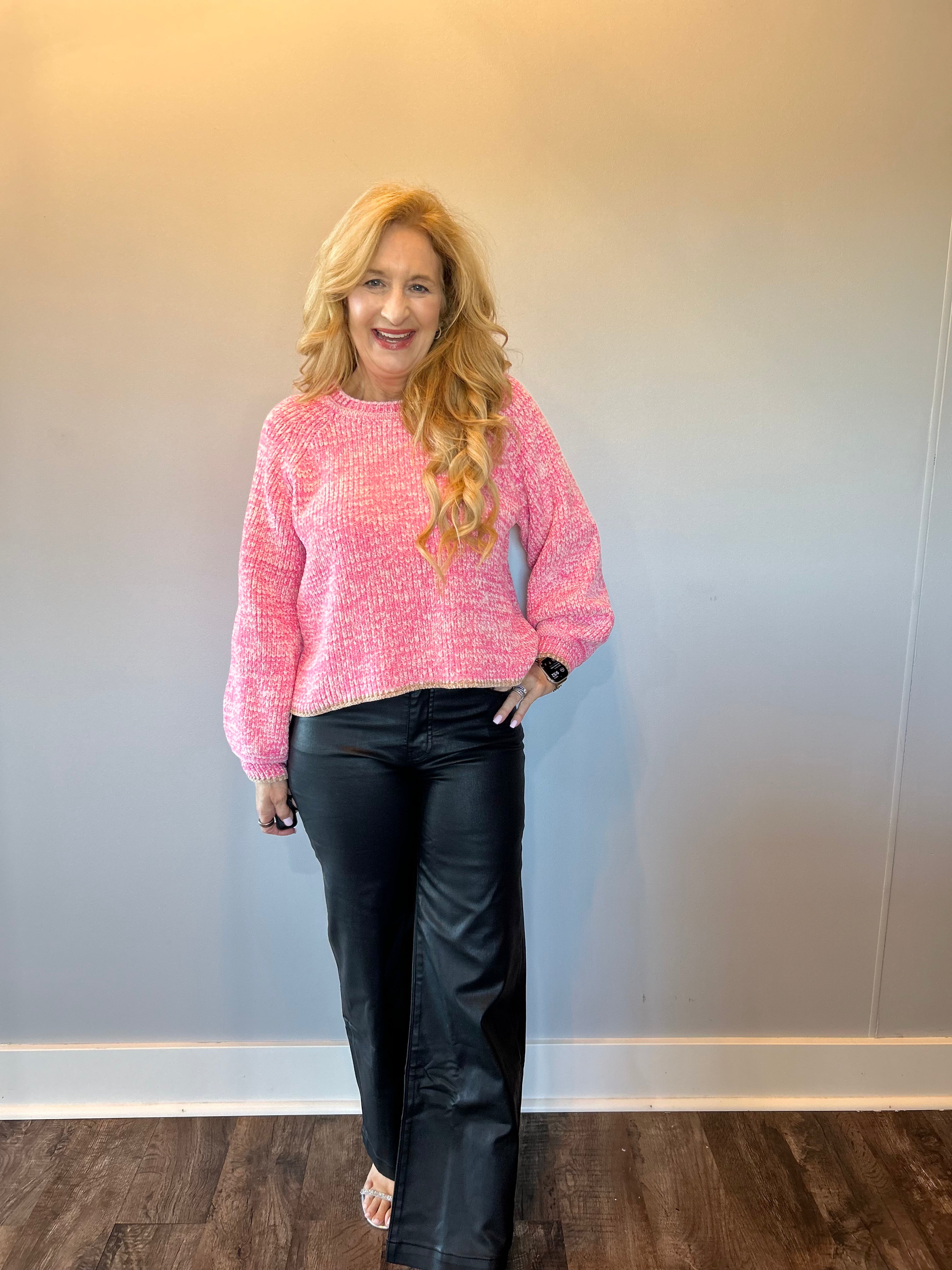 Pretty in Pink Crew Neck Sweater