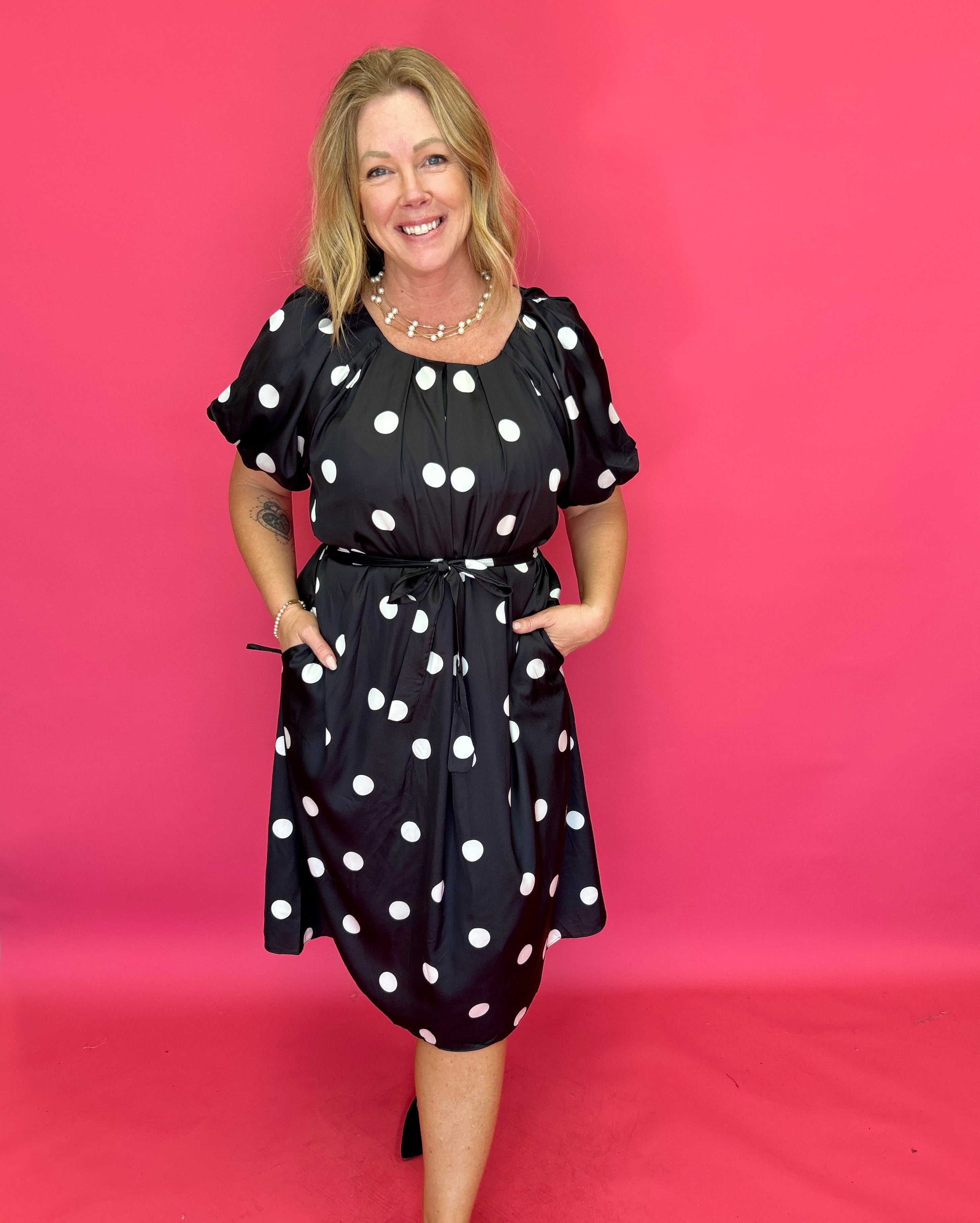 Pretty in Polka Dot Midi Dress - Shabby 2 Chic Boutiques