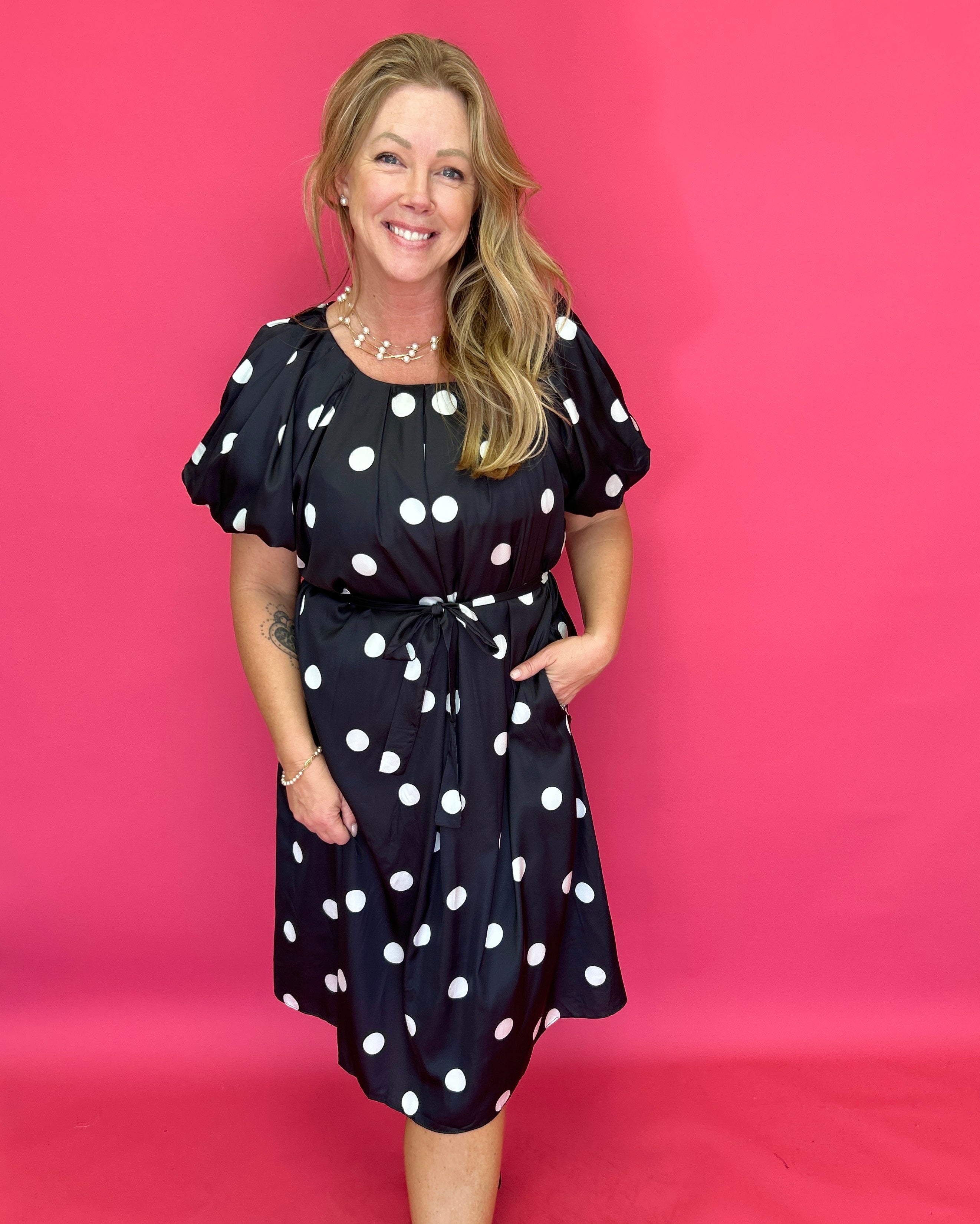 Pretty in Polka Dot Midi Dress - Shabby 2 Chic Boutiques