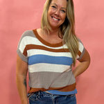Radiant Days Knit Top – Lightweight Striped Fall Sweater