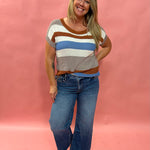 Radiant Days Knit Top – Lightweight Striped Fall Sweater