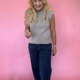 Raw Mock Neck Dolman Sleeve Sweater Knit Top