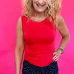 Ready To Go Essential Seamless Tank in Red