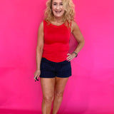 Ready To Go Essential Seamless Tank in Red