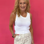 Ready To Go Essential Seamless Tank in White
