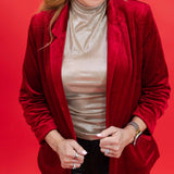 Red Carpet Velvet Blazer