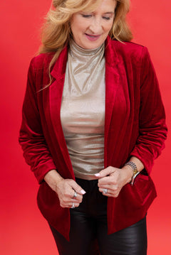 Red Carpet Velvet Blazer