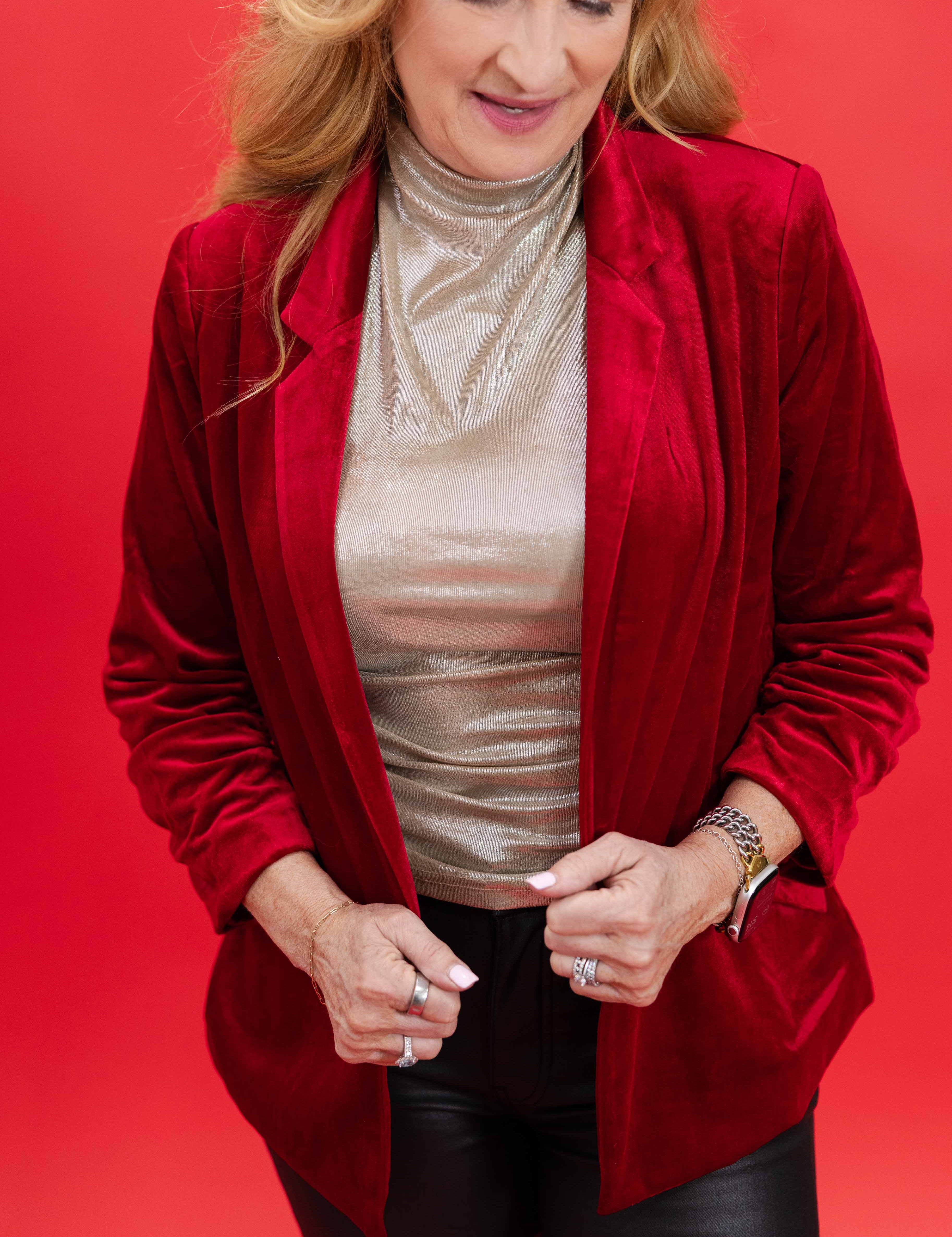 Red Carpet Velvet Blazer