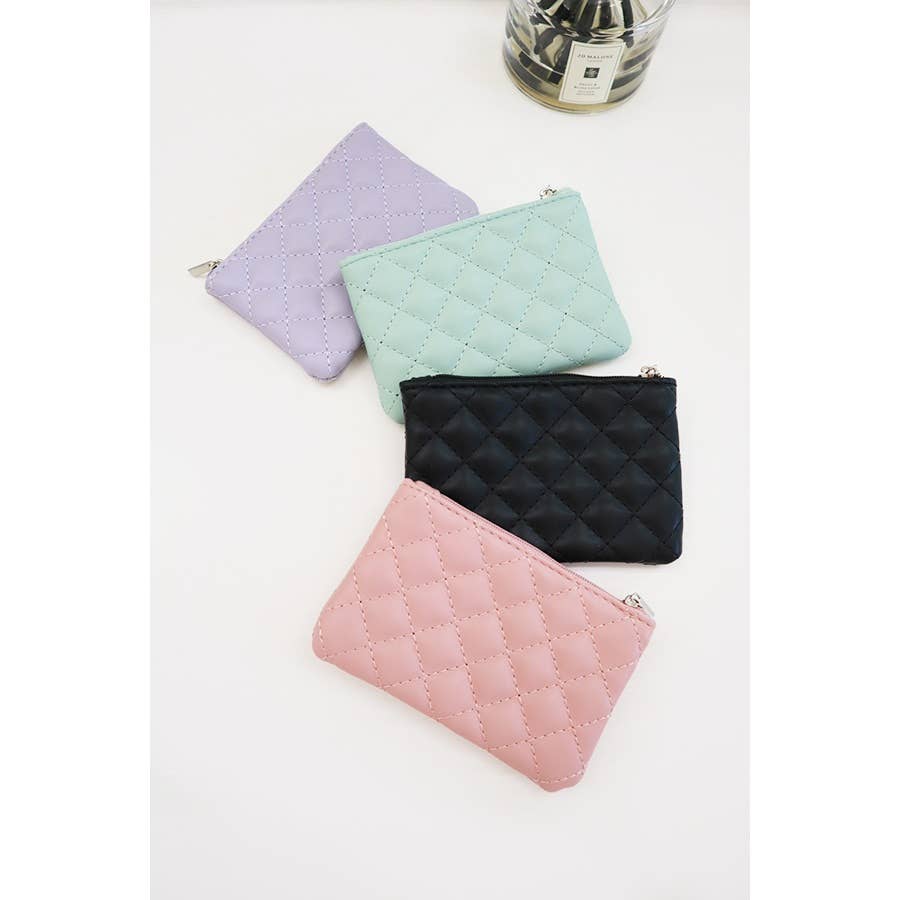 Rhombus Pattern Zipper Coin Purse