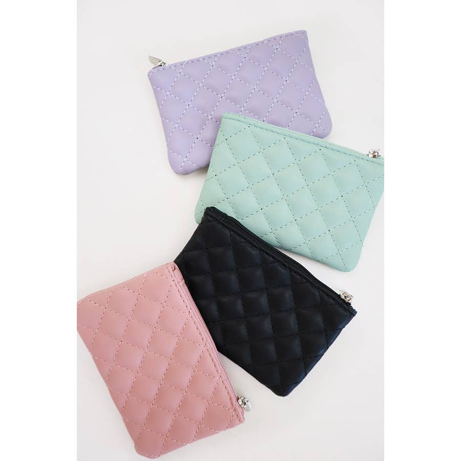 Rhombus Pattern Zipper Coin Purse