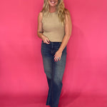 Ribbed Sweater Knit in Mocha