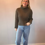 Ribbed Turtleneck Sweater in Olive - Shabby 2 Chic Boutiques