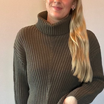 Ribbed Turtleneck Sweater in Olive - Shabby 2 Chic Boutiques