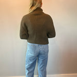 Ribbed Turtleneck Sweater in Olive - Shabby 2 Chic Boutiques