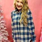 Romeo Boyfriend Plaid Button Down Top