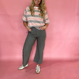Room to Breathe Oversized Striped Knit Top