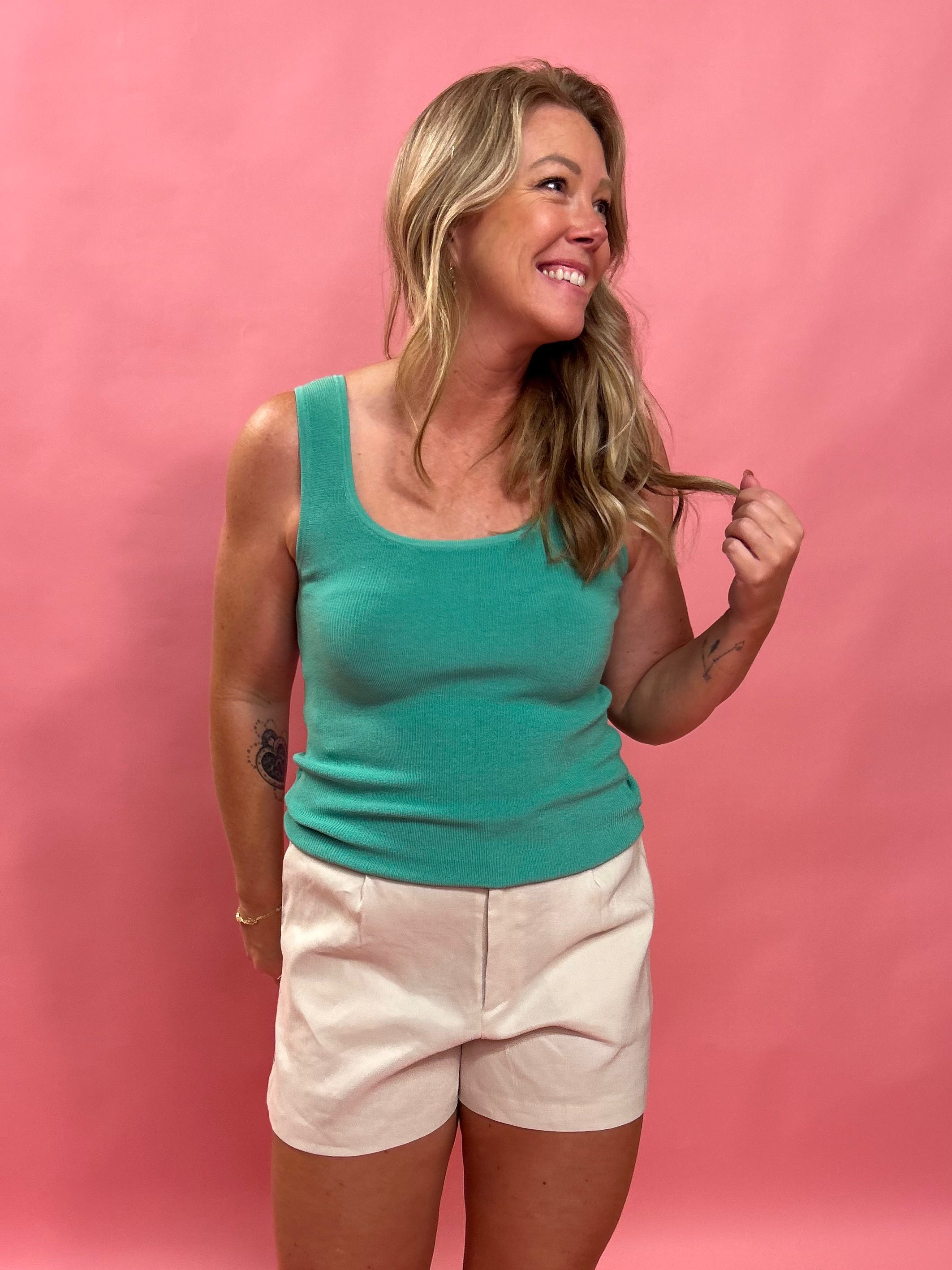 Rosalia Shorts Tailored Shorts in Taupe