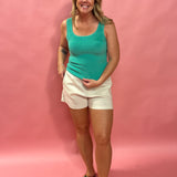Rosalia Shorts Tailored Shorts in Taupe