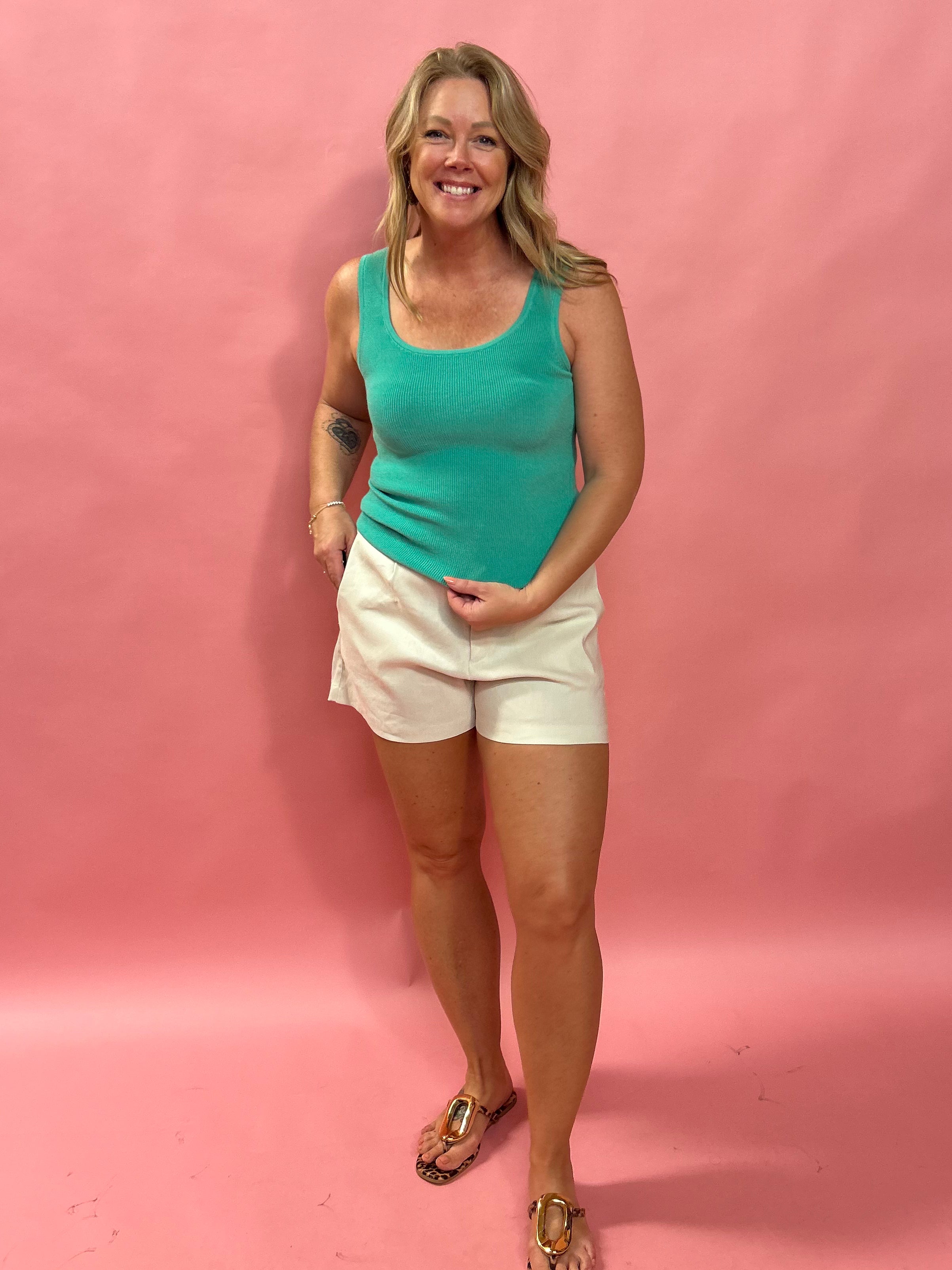 Rosalia Shorts Tailored Shorts in Taupe