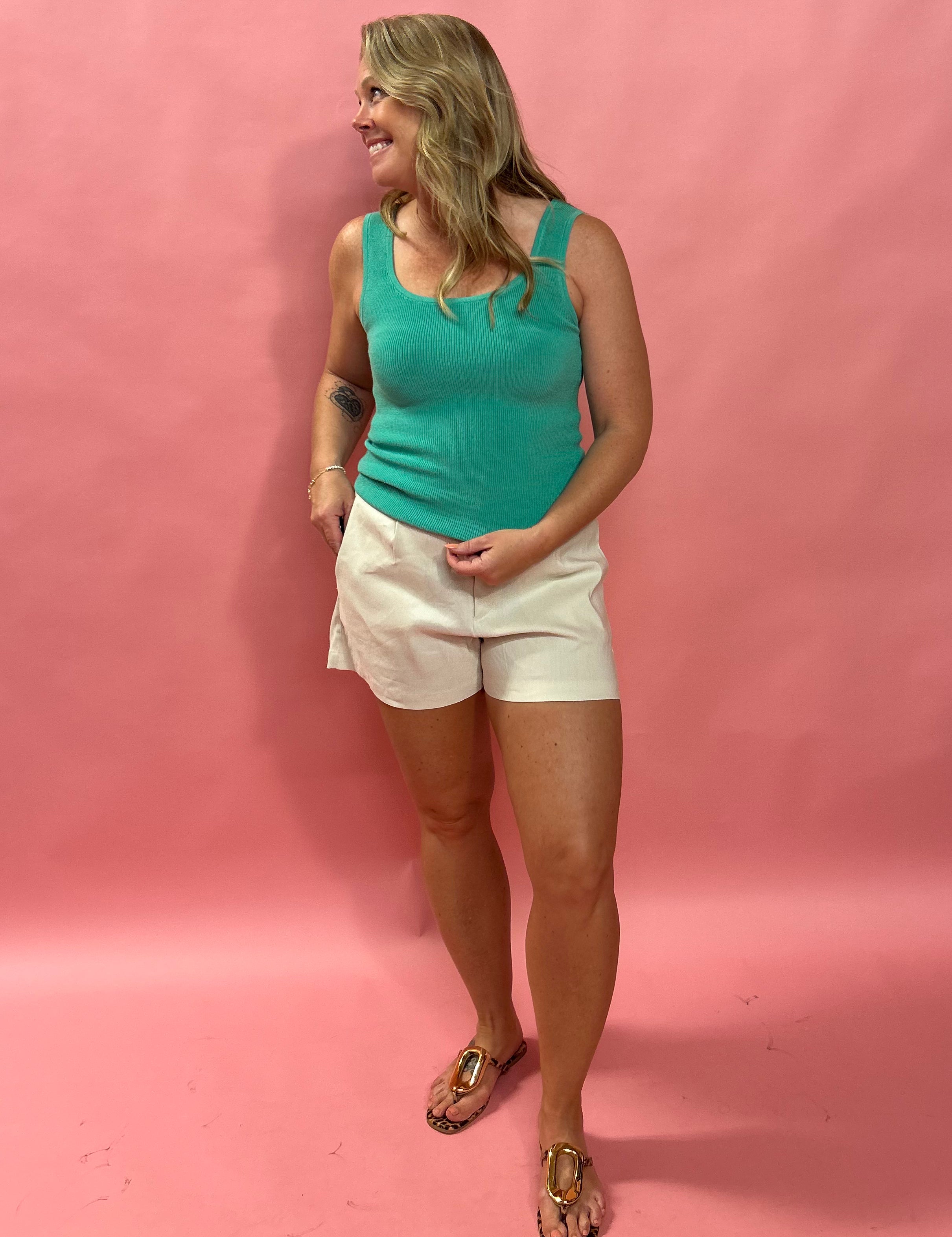 Rosalia Shorts Tailored Shorts in Taupe